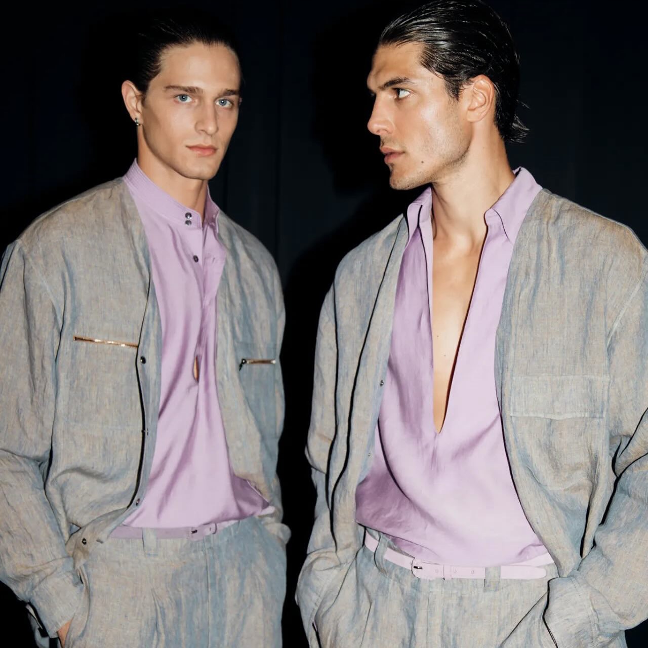 Some backstage photos of the @giorgioarmani show 🌊