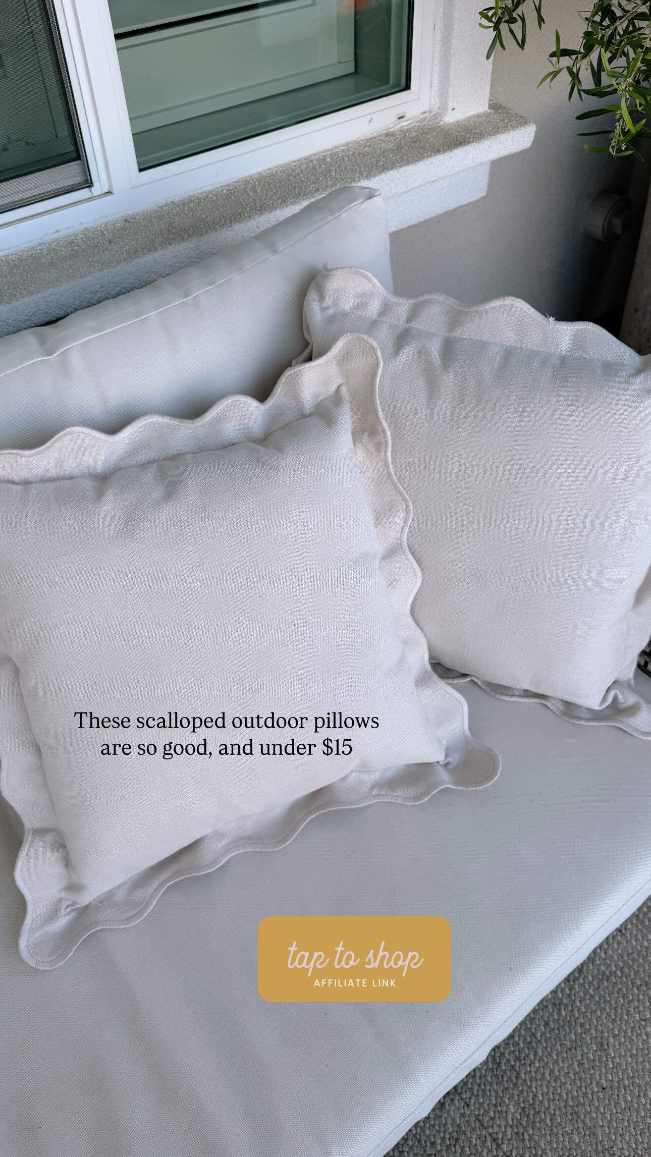 These scalloped outdoor pillows are so good, and under $15